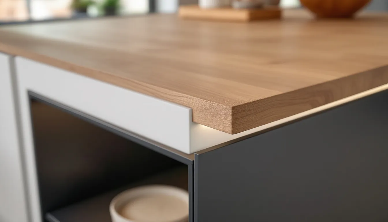 A multifunctional kitchen island designed for narrow kitchens.
