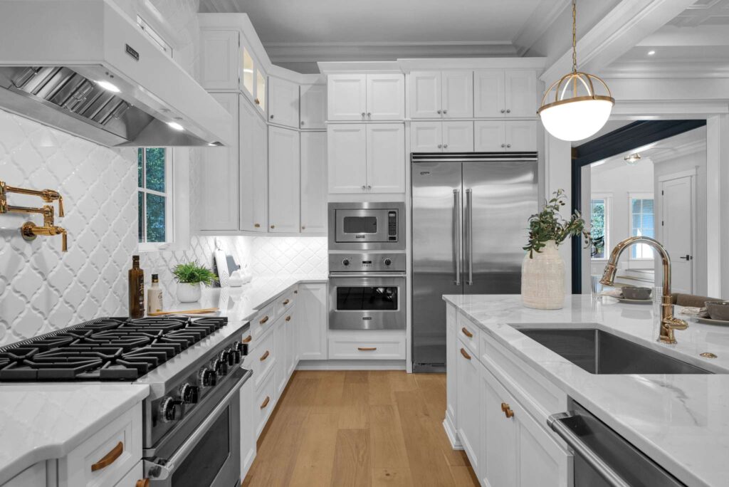 Space-saving seating options in a small kitchen area.